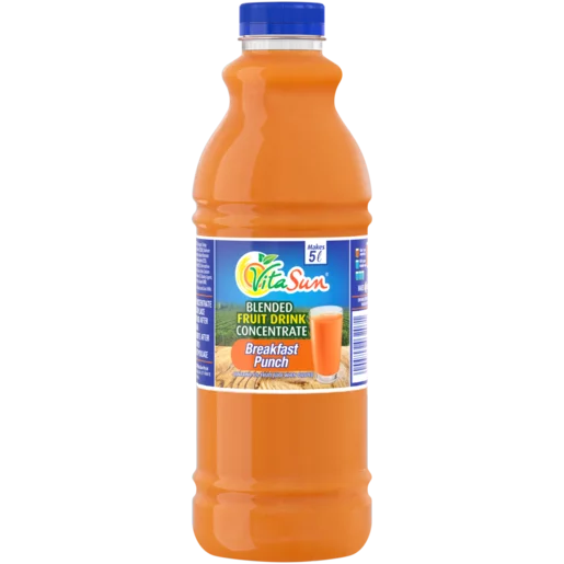 Vita Sun 9 X 1Lt Breakfast Punch 8% Blended Fruit Drink Concentrate 1 Liter (Sold 9 x 1L Per Case) Vita Sun Breakfast