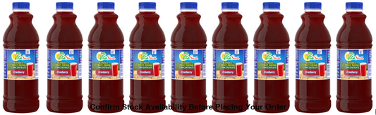 Vita Sun 9 X 1Lt Cranberry 8% Blended Fruit Drink Concentrate 1 Liter (Sold 9 x 1L Per Case) Vita Sun Cranberry Blended