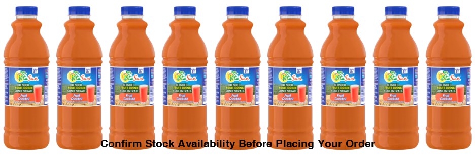 Vita Sun 9 X 1Lt Fruit Cocktail 8% Blended Fruit Drink Concentrate 1 Liter (Sold 9 x 1L Per Case) Vita Sun Fruit
