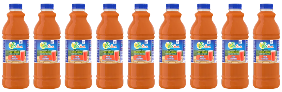 Vita Sun 9 X 1Lt Fruit Cocktail 8% Blended Fruit Drink Concentrate 1 Liter (Sold 9 x 1L Per Case) Vita Sun Fruit