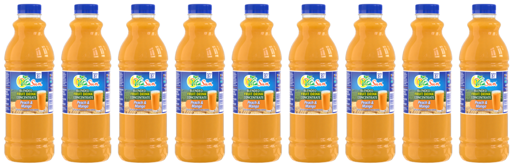 Vita Sun 9 X 1Lt Peach Mango 8% Blended Fruit Drink Concentrate 1 Liter (Sold 9 X 1L Per Case) Vita Sun Peach Mango