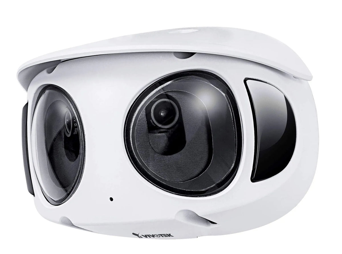 Outdoor Vandal Dome; 8MP 180° (4736x 1648); (2x4M sensors);30fps; H.265; 2.8mm each lens; D/N; IR 20m; Deep Search