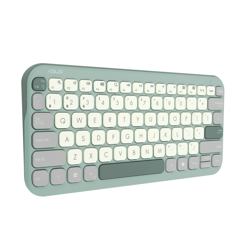 ASUS Marshmallow Keyboard KW100|Bluetooth 5.0|Green Tea Latte|Compact|Ultrathin wireless Bluetooth keyboard