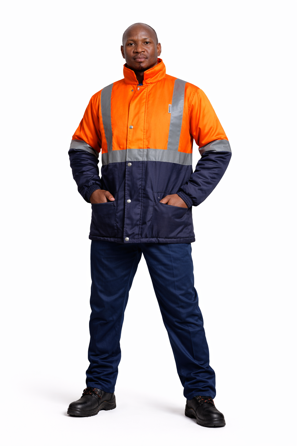 Two Tone Padded Winter Jackets - With Reflective Tape