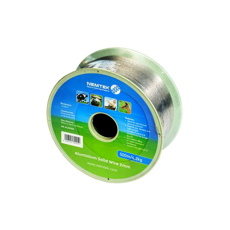 Nemtek Wire - Aluminium Solid 2.0mm 500m 3.3Kg