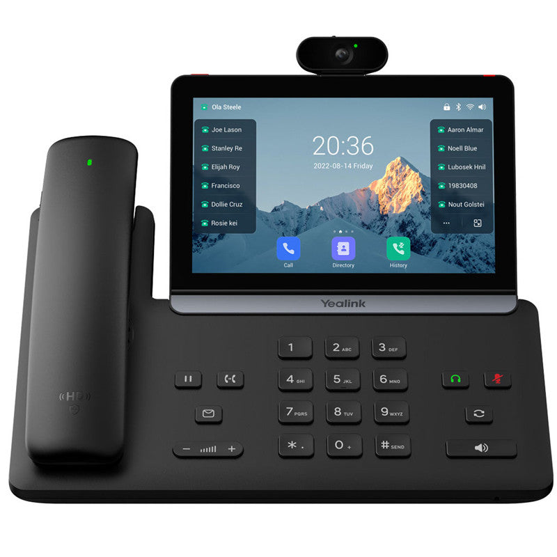 Yealink T88V Pro Smart Business Phone With BTH88 Bluetooth Handset, 7" Multi-Touch Screen, Camera Included, PSU Excluded