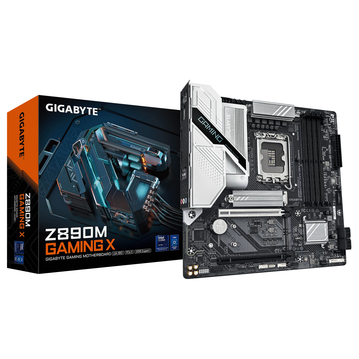 GIGABYTE Intel® Z890 Chipset for LGA 1851; 4x DDR5; 3x M2; HDMI/2x DP; mATX.