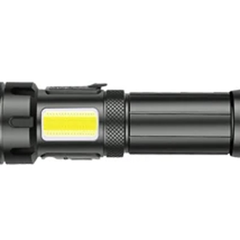 Zartek ZA-418 High Bright Flashlight 1500 Lumen with Side COB LED USB Rechargeable Powerbank
