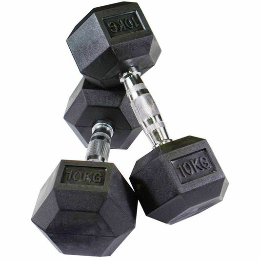 Rubber Hex Dumbbells