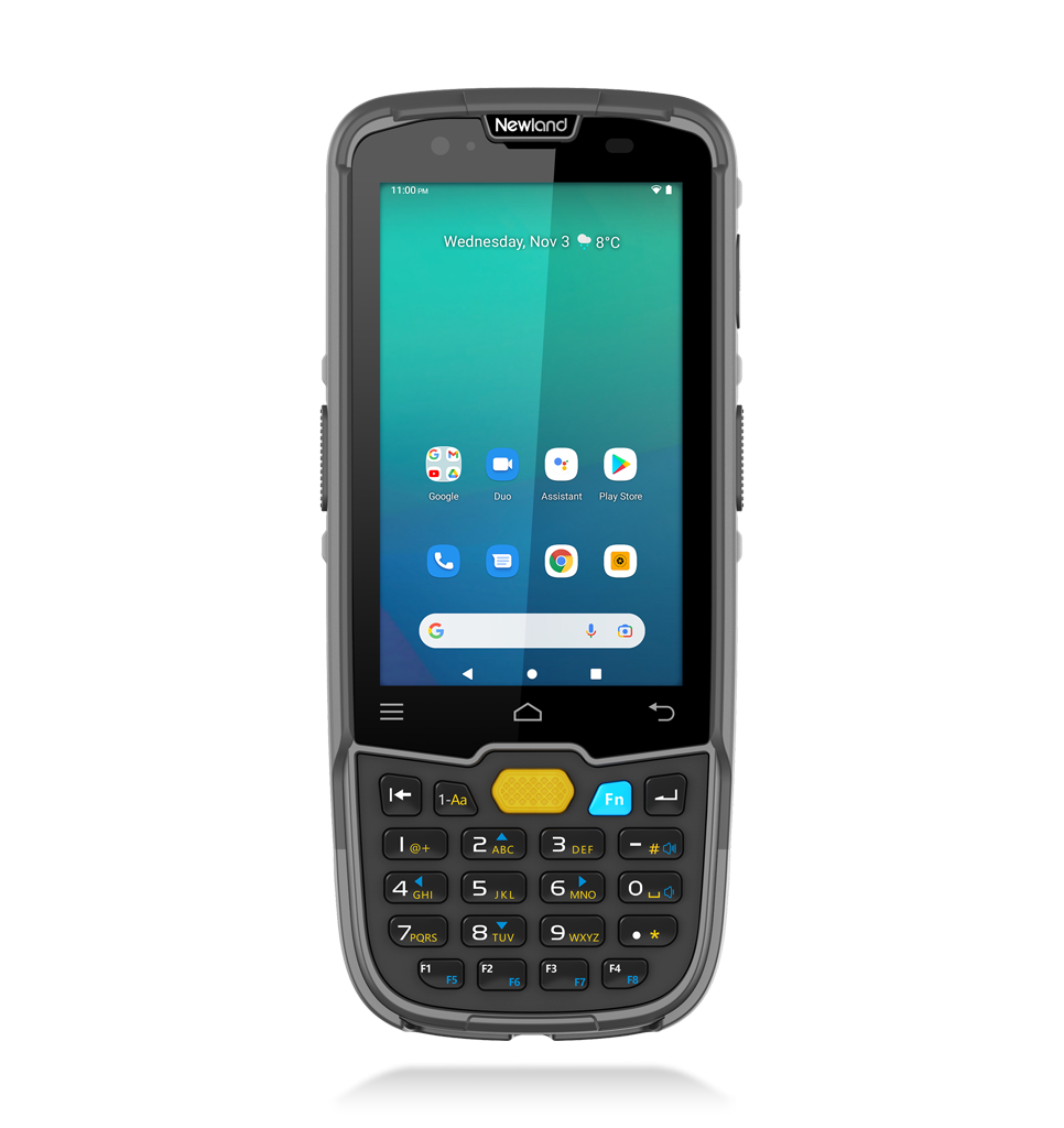 Newland-MT6757 Sei Il Mobile Computer with 4'' touchscreen; 2D CMOS Mega Pixel imager with Laser Aimer (CM6x); 4GB/64GB; BT; WiF