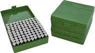 MTM AMMO BOX 100 RD 9MMP/ 380 ACP BLUE — MTM-P-100-9-24