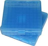 MTM AMMO BOX 100 RD 9MMP/ 380 ACP BLUE — MTM-P-100-9-24