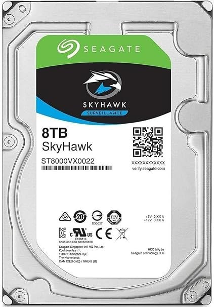Seagate Skyhawk 8TB 3.5" Surveillance Drives - 7200RPM SATA 6GB/S 256MB Cache.