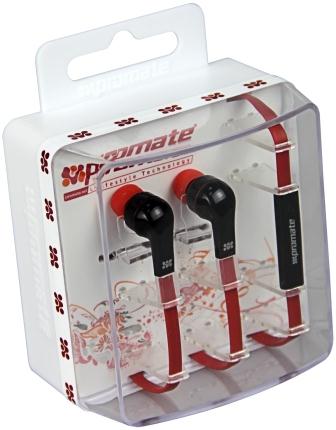Promate Red Aurus Universal Handsfree Stereo Earphone