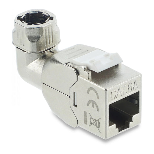 DELOCK 90374 CAT6A RJ45 90° SHIELDED KEYSTONE FOR 6~8.5MM CABLE - Guards On Duty Shop & Security Guards