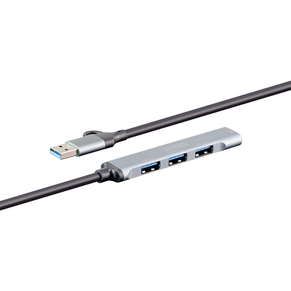 LINKQNET 1-PORT USB3.0 + 3-PORT USB2.0 ALUM HUB - Guards On Duty Shop & Security Guards