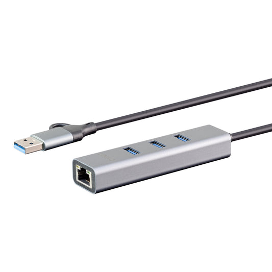LINKQNET XF-U3CR01C 3-PORT USB3.0 HUB WITH GIGABIT LAN - Guards On Duty Shop & Security Guards
