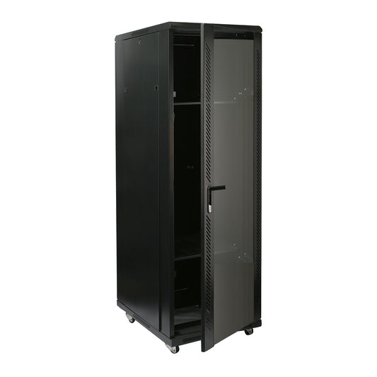 37U 600X1000MM, GLASS DOOR, 4 FANS, 2 SHELVES..