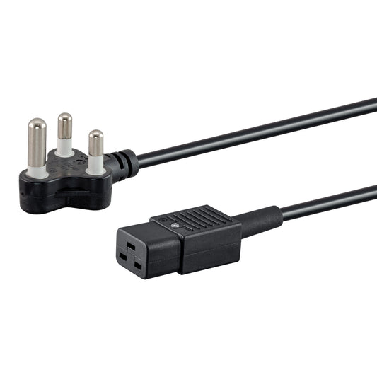 LINKQNET 3M BLACK PLUG TO C19 NON-MOULDED POWER CABLE - Guards On Duty Shop & Security Guards