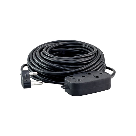 LINKQNET 20M 1.5MM 16A BLACK EXTENSION CABLE - SIDE-BY-SIDE ADAPTER - Guards On Duty Shop & Security Guards
