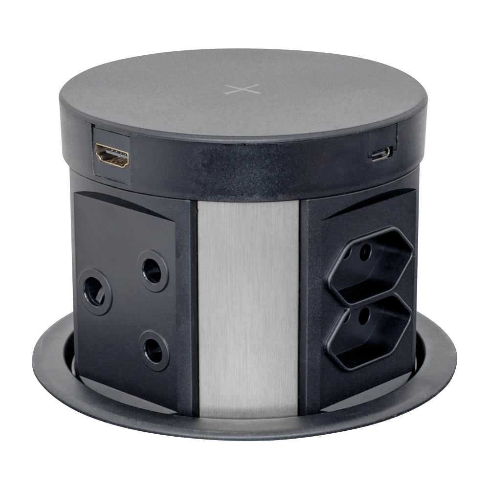 LINKQNET 120MM ECO POP-UP WITH WIRELESS CHARGING (BLACK) - Guards On Duty Shop & Security Guards
