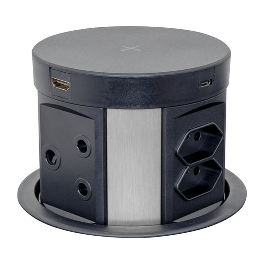 LINKQNET 120MM ECO POP-UP WITH WIRELESS CHARGING (BLACK) - Guards On Duty Shop & Security Guards