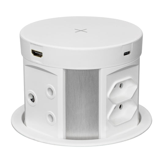 LINKQNET 120MM ECO POP-UP WITH WIRELESS CHARGING (WHITE) - Guards On Duty Shop & Security Guards