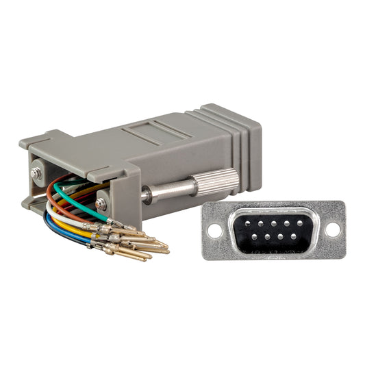 LINKQNET DB9 MALE TO RJ45 ADAPTER WITH CONFIGURABLE PINOUT - Guards On Duty Shop & Security Guards