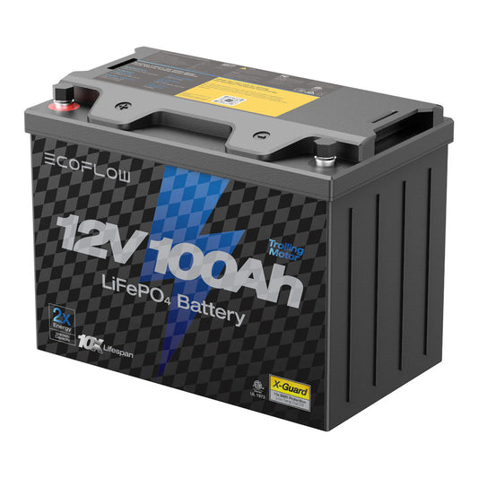 ECOFLOW 12V 100AH LITHIUM DEEP CYCLE MARINE AND TROLLING MOTOR BATTERY