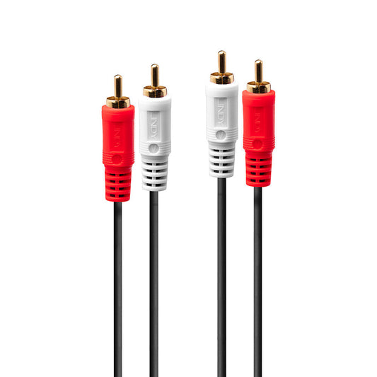 LINDY 10M 35664 PREMIUM AUDIO STEREO CABLE 2X RCA MALE TO 2X RCA MALE - Guards On Duty Shop & Security Guards