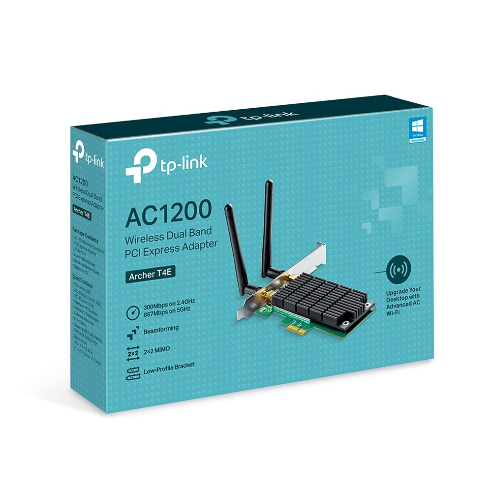 TP-Link AC1200 Dual-Band Wi-Fi PCI Express Adapter 1.2 Gbps 2× High-Gain Antennas PCI Express Interface