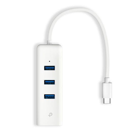 TP-Link USB 3.0 Type-C to Gigabit Ethernet Network Adapter with 3-Port USB 3.0 Type-A Hub 1×1G RJ45 Port 3× USB 3.0