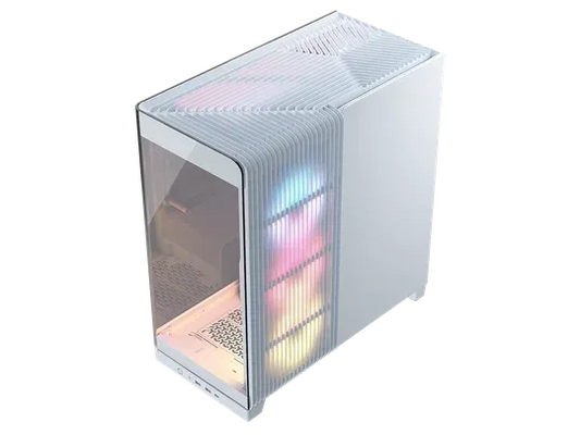 FRAME 4500X RS-R ARGB Panoramic Glass Mid-Tower PC Case;includes 3x RS120-R ARGB Fans ; 4x 2.5'' ; 2x 3.5'' ; White