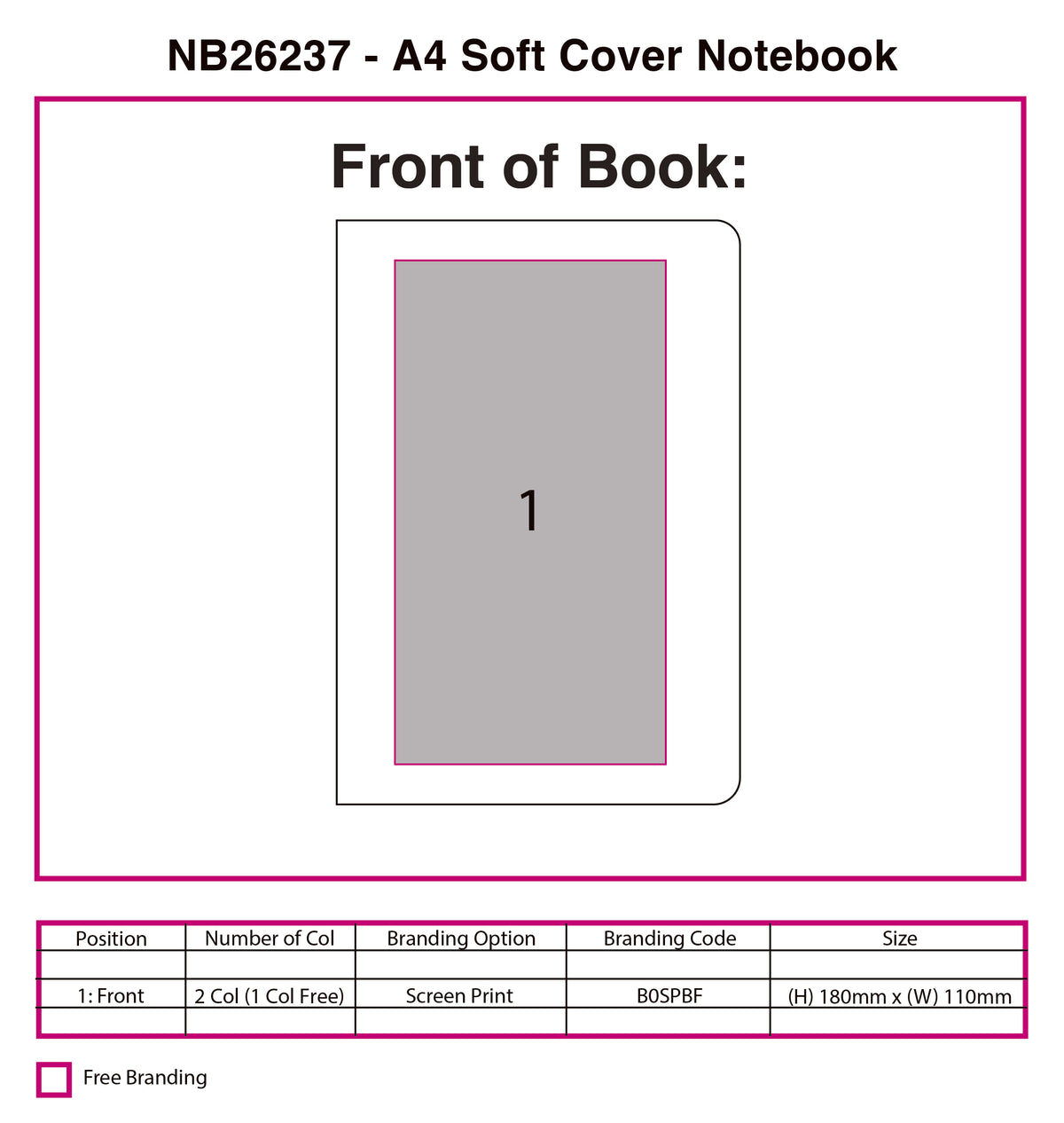 A4 Soft Cover Notebook - branding