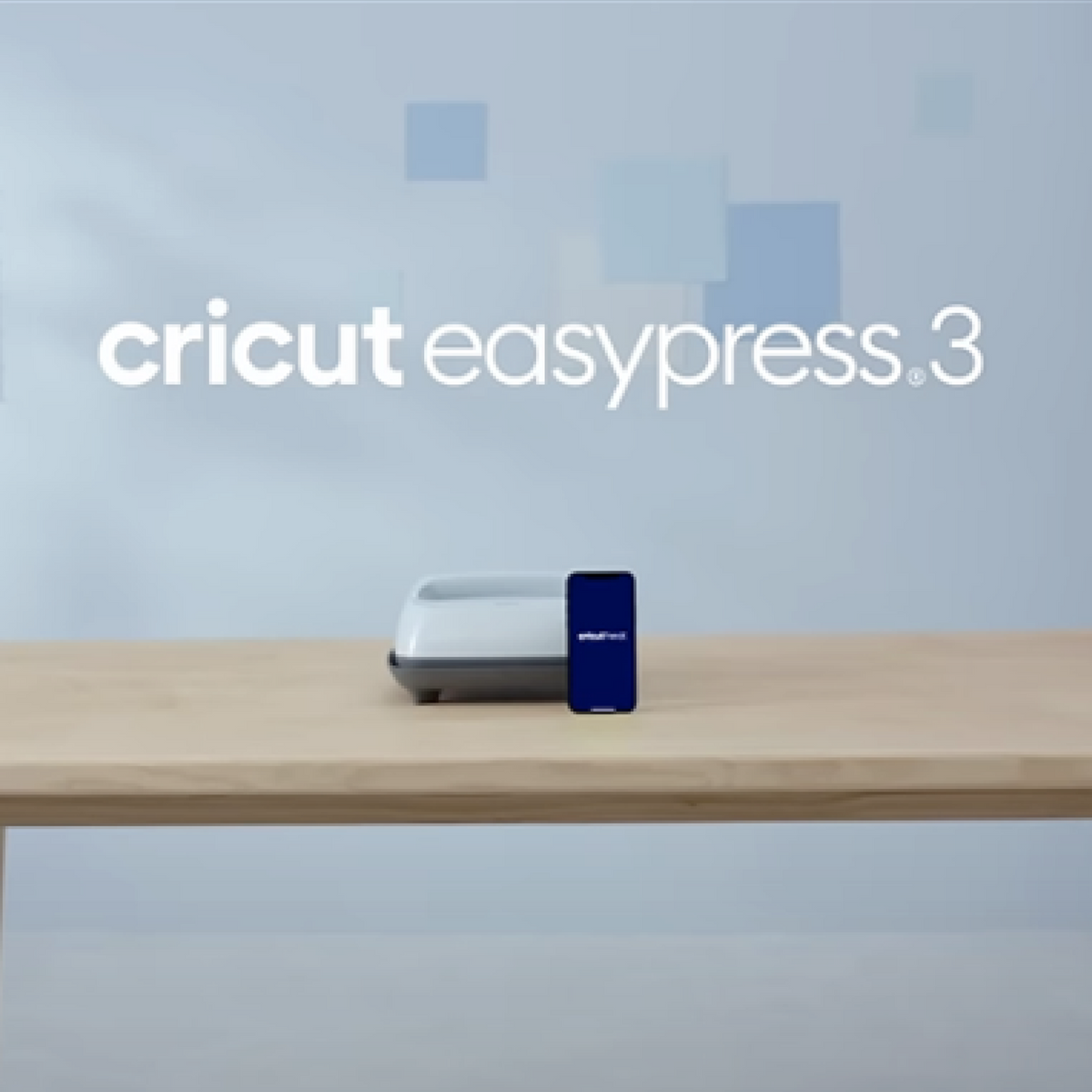 2009148 - Cricut EasyPress 3 9X9 (Zen Blue); 22.5x22.5cm size ideal for basic T-shirts; tote bags; pillows; aprons; and more