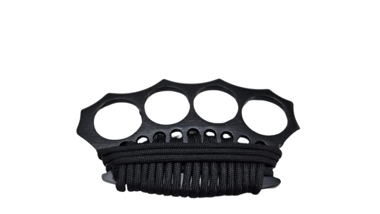Knuckle Duster Black with Paracord - 4446B