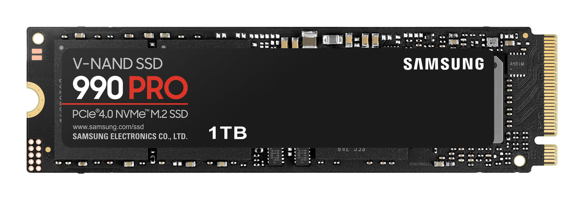 SAMSUNG MZ-V9P1T0BW 990 PRO 1 TB NVMe SSD - Read Speed up to 7450 MB/s; Write Speed to up 6900 MB/s; Random Read up to 1200000 I