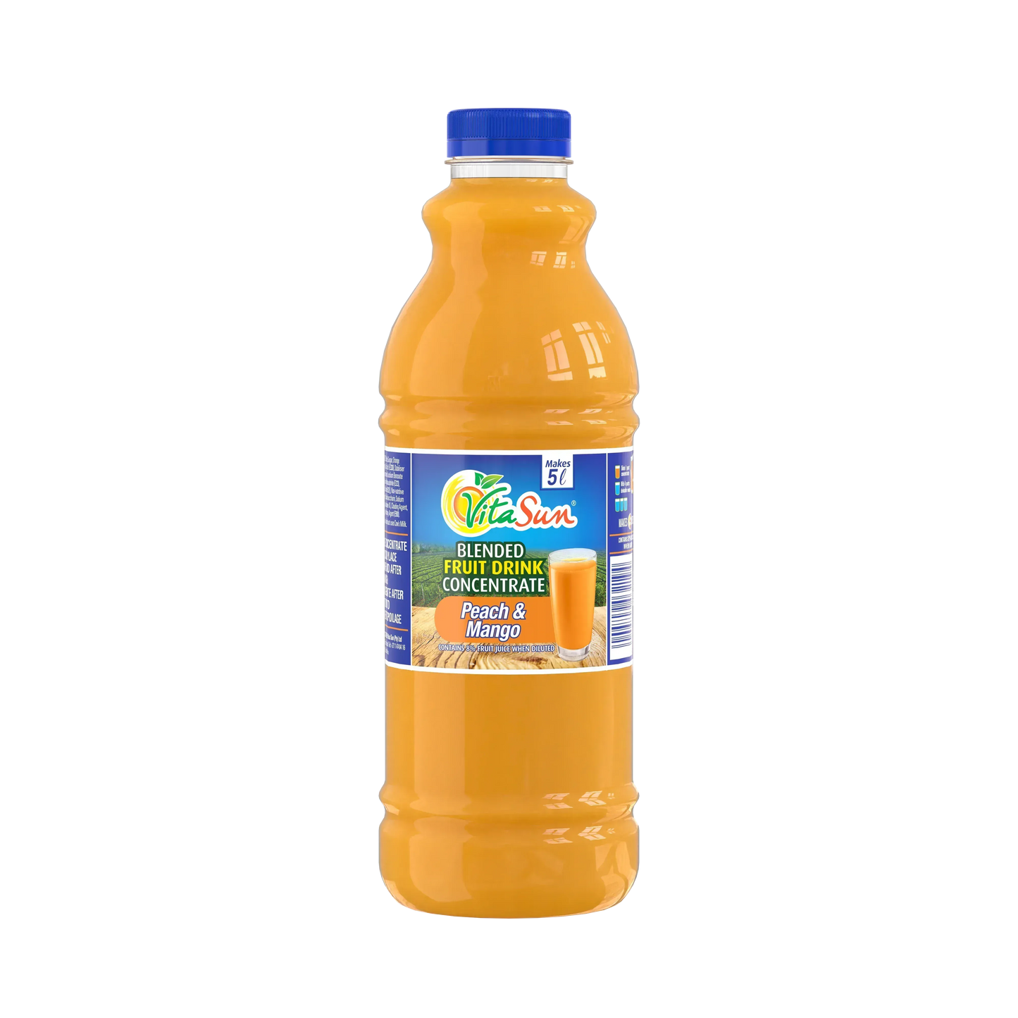 Vita Sun 9 X 1Lt Peach Mango 8% Blended Fruit Drink Concentrate 1 Liter (Sold 9 X 1L Per Case) Guards On Duty Security