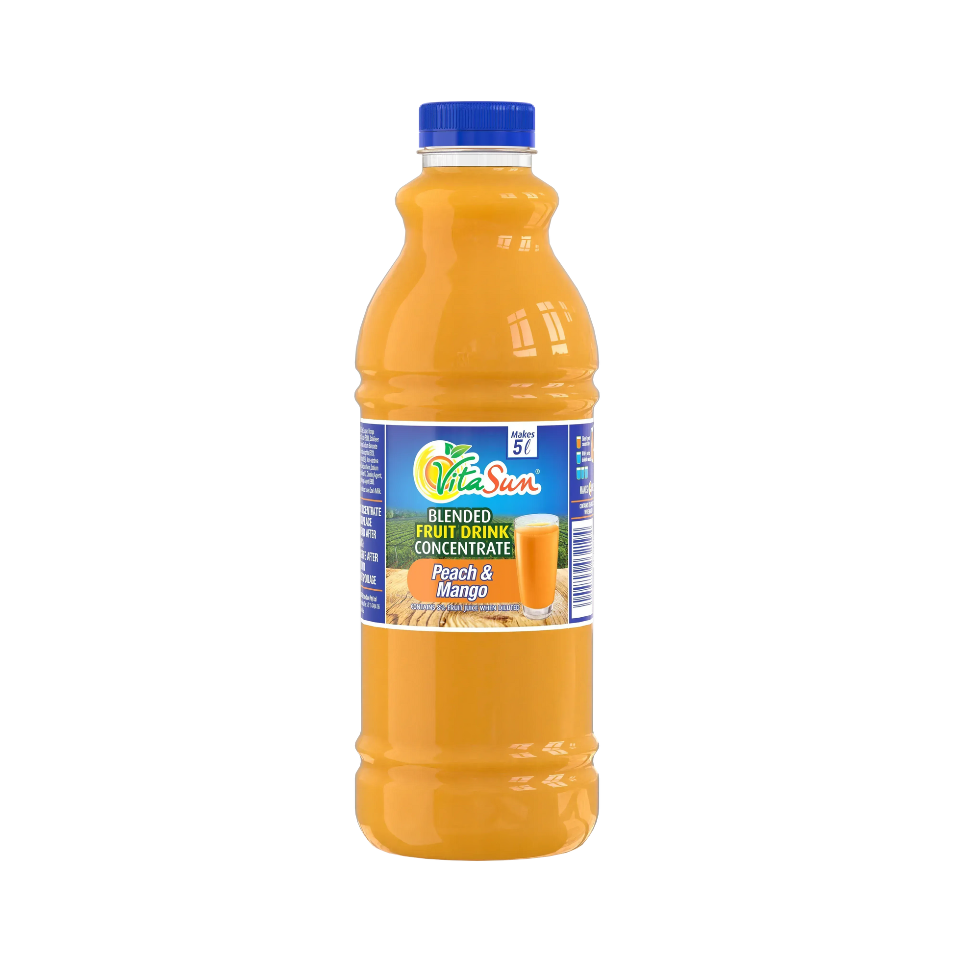 Vita Sun 9 X 1Lt Peach Mango 8% Blended Fruit Drink Concentrate 1 Liter (Sold 9 X 1L Per Case) Guards On Duty Security