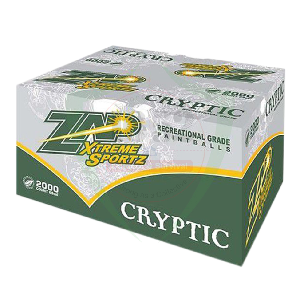 Zap Cryptic Paintballs .68Cal Box Of 2000