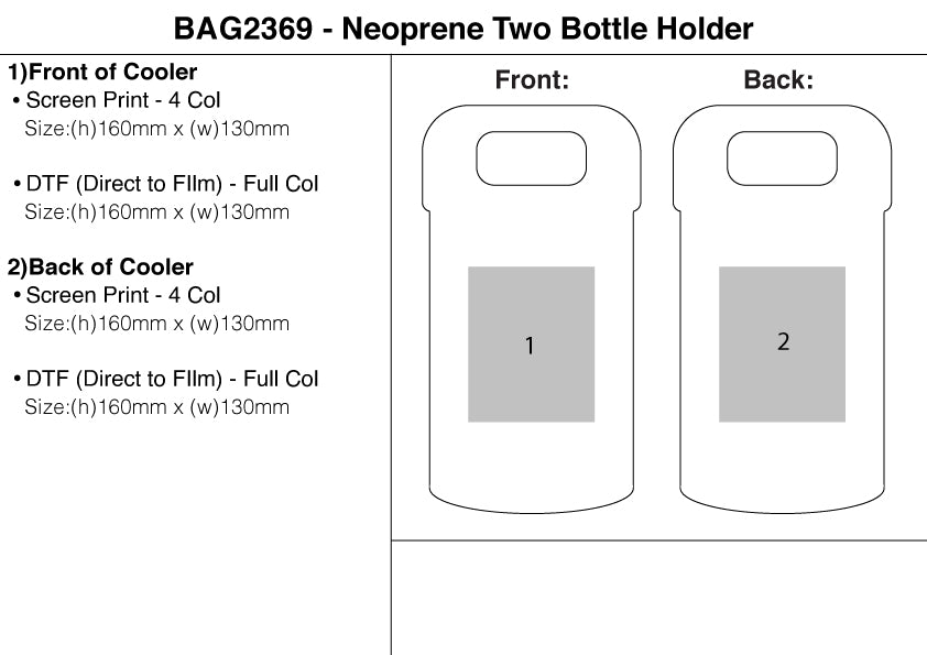 Neoprene Two Bottle Holder