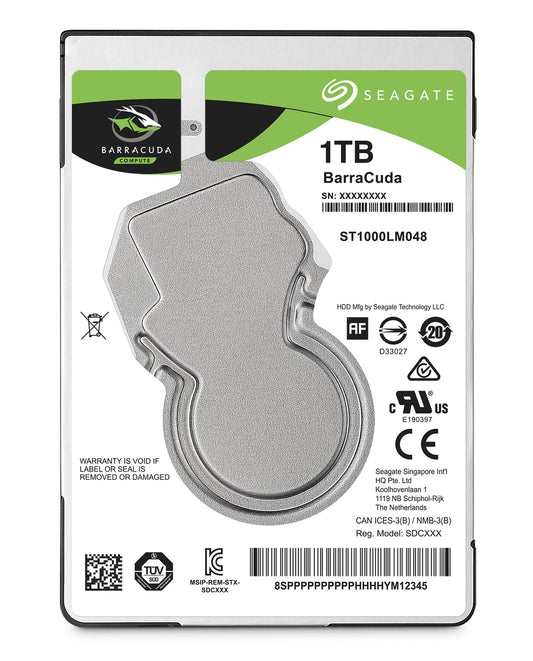 Seagate Barracuda- 1TB-2.5'' 5400RPM SATA 6GB/s 128MB Cache
