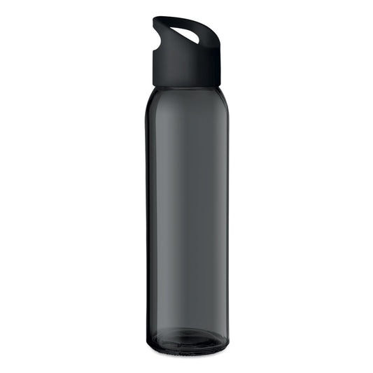 500ml Praga Glass Water Bottle - Black