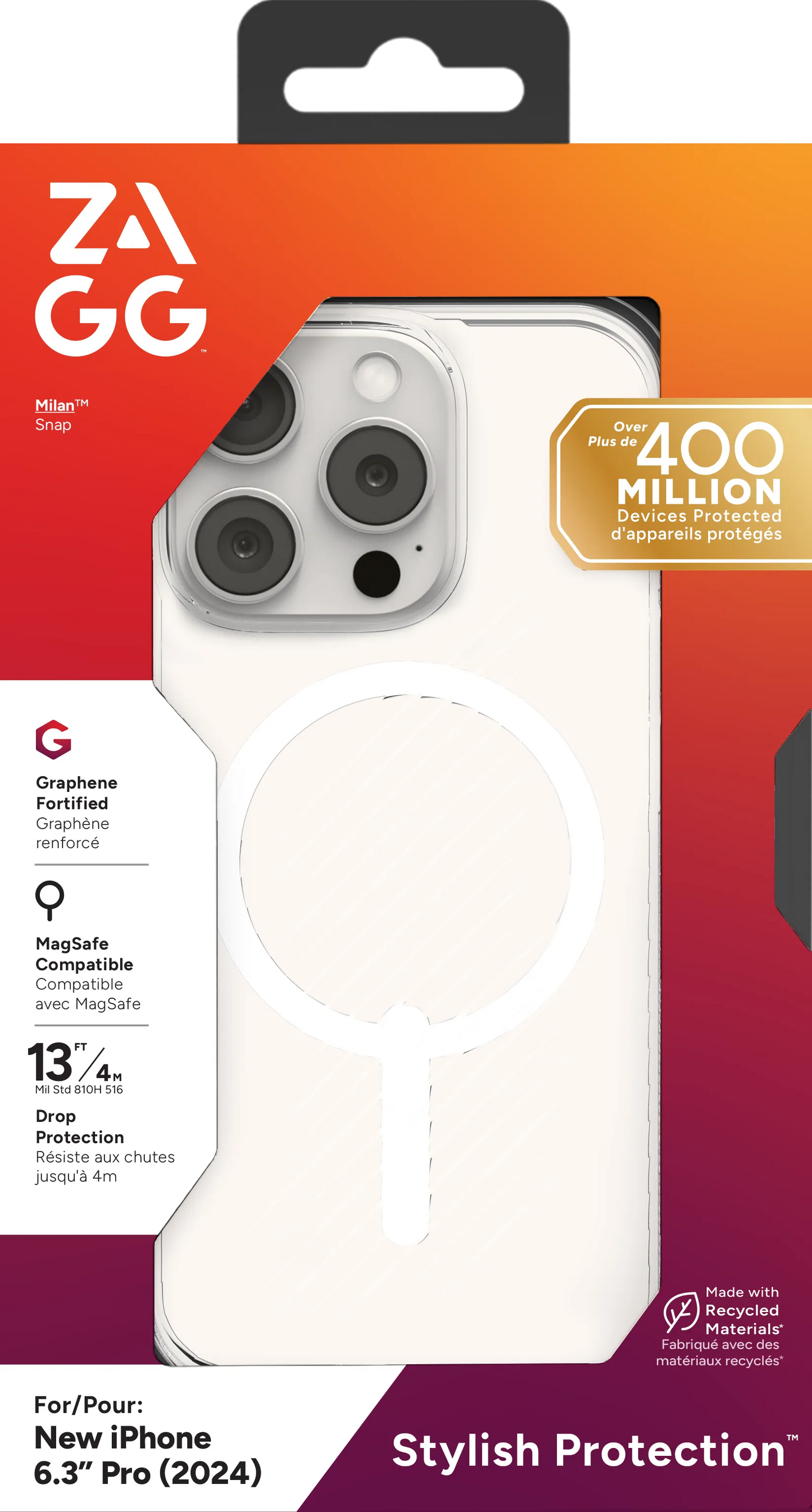 ZAGG Cases Luxe Snap Apple iP16 Pro  Clear
