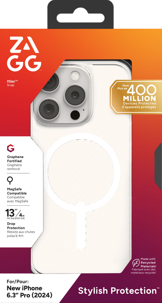 ZAGG Cases Luxe Snap Apple iP16 Pro  Clear