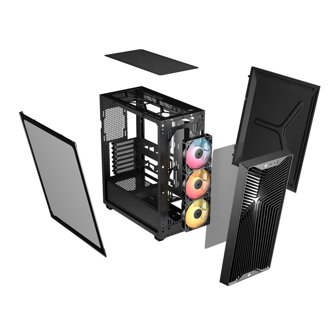 3200D RS ARGB Mid-Tower PC Case; 3x RS120 ARGB fans incl - Black.