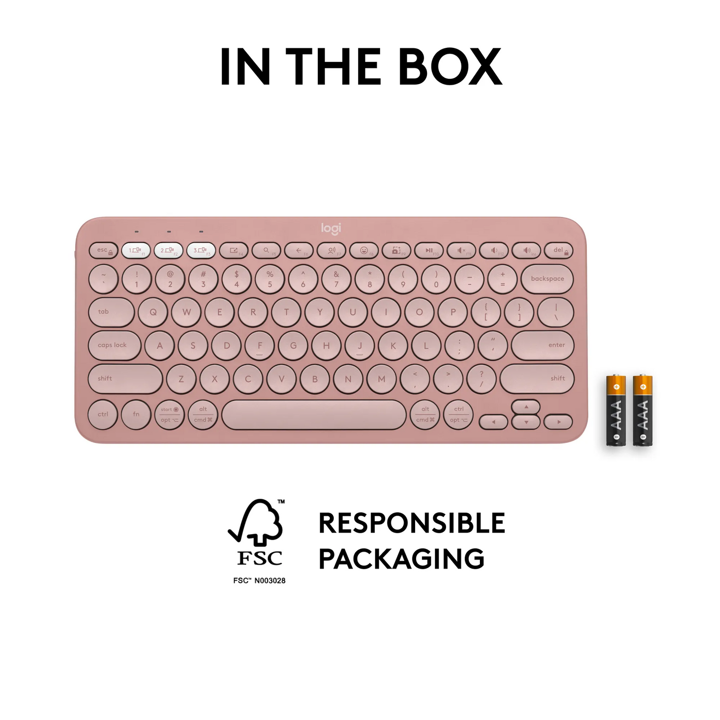 Logitech(R) Pebble Wireless Keys 2 K380s - Tonal Rose - Guards On Duty Shop & Security Guards