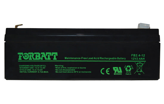 AS 12Volt 2.4AH - sealed lead acid battery, maintenance-free