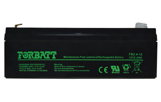 AS 12Volt 2.4AH - sealed lead acid battery, maintenance-free