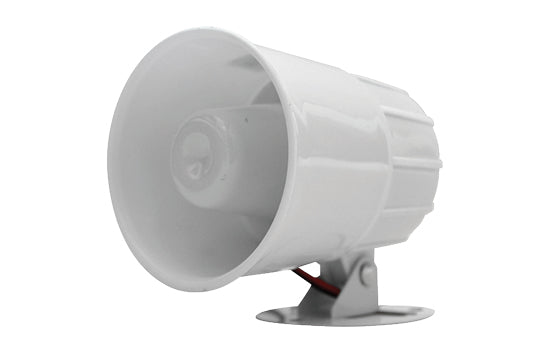 Siren, Horn Type - white, 15Watt, 12VDC, electronic